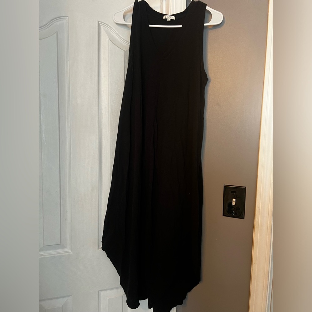 Black asymmetrical tank dress size large